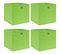 Boîtes De Rangement 4 PCs Vert 32x32x32 Cm Tissu