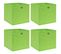 Boîtes De Rangement 4 PCs Vert 32x32x32 Cm Tissu