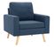 Fauteuil Bleu Tissu