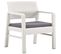 Salon De Jardin 4 PCs Avec Coussins Plastique Blanc