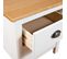 Table De Chevet Hill Blanc 46x35x49,5 Cm Bois De Pin Solide