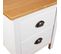 Table De Chevet Hill Blanc 46x35x49,5 Cm Bois De Pin Solide