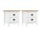 Tables De Chevet Hill 2 PCs Blanc 46x35x49,5 Cm Bois Pin Solide