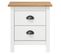 Tables De Chevet Hill 2 PCs Blanc 46x35x49,5 Cm Bois Pin Solide