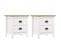 Tables De Chevet Hill 2 PCs Blanc 46x35x49,5 Cm Bois Pin Solide