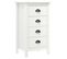 Buffet Hill Blanc 46x35x80 Cm Bois De Pin Solide