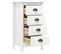 Buffet Hill Blanc 46x35x80 Cm Bois De Pin Solide