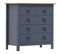 Buffet Hill Gris 79x40x80 Cm Bois De Pin Solide