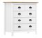 Buffet Hill Blanc 79x40x80 Cm Bois De Pin Solide