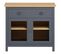 Buffet Hill Gris 90x40x80 Cm Bois De Pin Solide