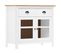 Buffet Hill Blanc 90x40x80 Cm Bois De Pin Solide