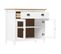 Buffet Hill Blanc 90x40x80 Cm Bois De Pin Solide