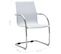 Chaise De Bureau Cantilever Blanc Similicuir