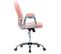 Chaise De Bureau Pivotante Rose Similicuir