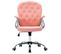 Chaise De Bureau Pivotante Rose Similicuir