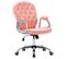 Chaise De Bureau Pivotante Rose Similicuir