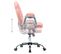 Chaise De Bureau Pivotante Rose Similicuir