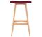 Tabourets De Bar Lot De 2 Rouge Bordeaux Tissu