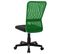 Chaise De Bureau Noir Et Vert 44x52x100 Cm Tissu En Maille