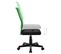 Chaise De Bureau Noir Et Vert 44x52x100 Cm Tissu En Maille