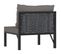 Canapé Central Sectionnel Et Coussin Résine Tressée Anthracite