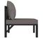 Canapé Central Sectionnel Et Coussin Résine Tressée Anthracite