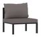 Canapé Central Sectionnel Et Coussin Résine Tressée Anthracite