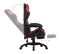 Fauteuil Gamer Avec Repose-pied Rouge Et Noir Similicuir