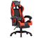 Fauteuil Gamer Avec Repose-pied Rouge Et Noir Similicuir