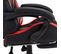 Fauteuil Gamer Avec Repose-pied Rouge Et Noir Similicuir