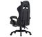 Fauteuil Gamer Avec Repose-pied Gris Et Noir Similicuir