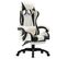 Fauteuil Gamer Avec Repose-pied Noir Et Blanc Similicuir