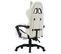 Fauteuil Gamer Avec Repose-pied Noir Et Blanc Similicuir