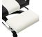 Fauteuil Gamer Avec Repose-pied Noir Et Blanc Similicuir