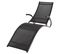 Chaise Longue Pliable 174x59x87 Cm Noir