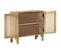 Buffet 80x30x73 Cm Bois De Manguier Massif Et Canne Naturelle