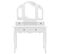 Ensemble De Coiffeuse Et Tabouret Blanc 100x40x146 Cm Paulownia