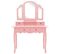 Ensemble De Coiffeuse Et Tabouret Rose 100x40x146 Cm Paulownia