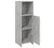 Armoire De Salle De Bain Gris Béton 30x30x95 Cm Aggloméré