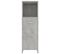 Armoire De Salle De Bain Gris Béton 30x30x95 Cm Aggloméré