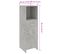 Armoire De Salle De Bain Gris Béton 30x30x95 Cm Aggloméré