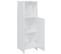 Armoire De Salle De Bain Blanc Brillant 30x30x95 Cm