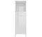 Armoire De Salle De Bain Blanc Brillant 30x30x95 Cm