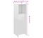 Armoire De Salle De Bain Blanc Brillant 30x30x95 Cm