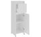 Armoire De Salle De Bain Blanc Brillant 30x30x95 Cm Aggloméré