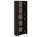 Vidaxl Garde-robe De Couloir Noir 55x25x189 Cm Aggloméré Placard Armoire Haute Meuble De Rangement