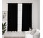 Rideaux Occultants Aspect Lin Avec Crochets 2pcs Noir 140x175cm