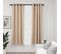 Rideaux occultants aspect lin avec œillets 2pcs beige 140x175cm