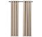 Rideaux occultants aspect lin avec œillets 2pcs beige 140x245cm