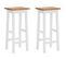 Tabourets De Bar Lot De 2 Bois De Chêne Solide